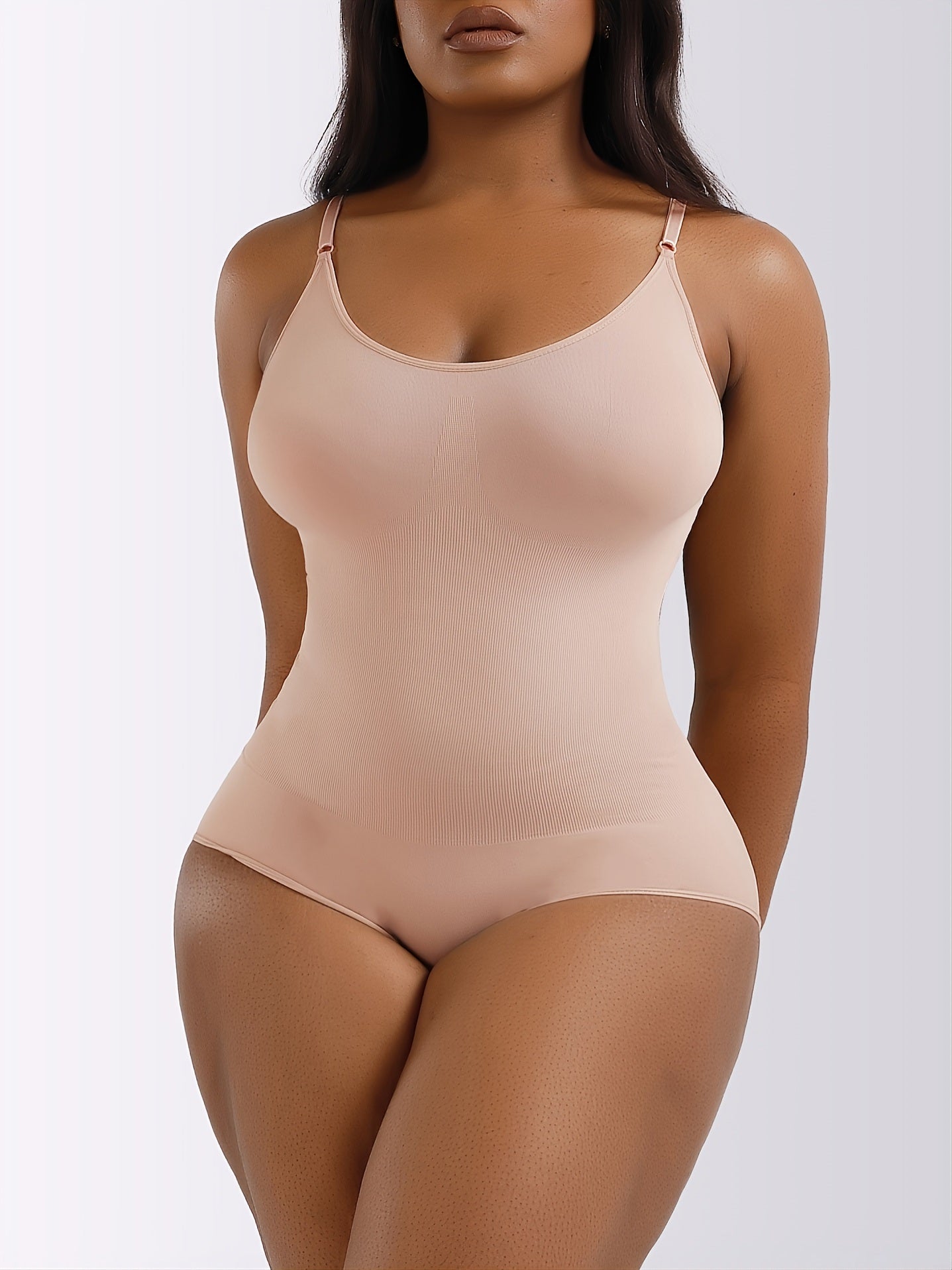 Plus Size Solid Seamless Cami Shapewear