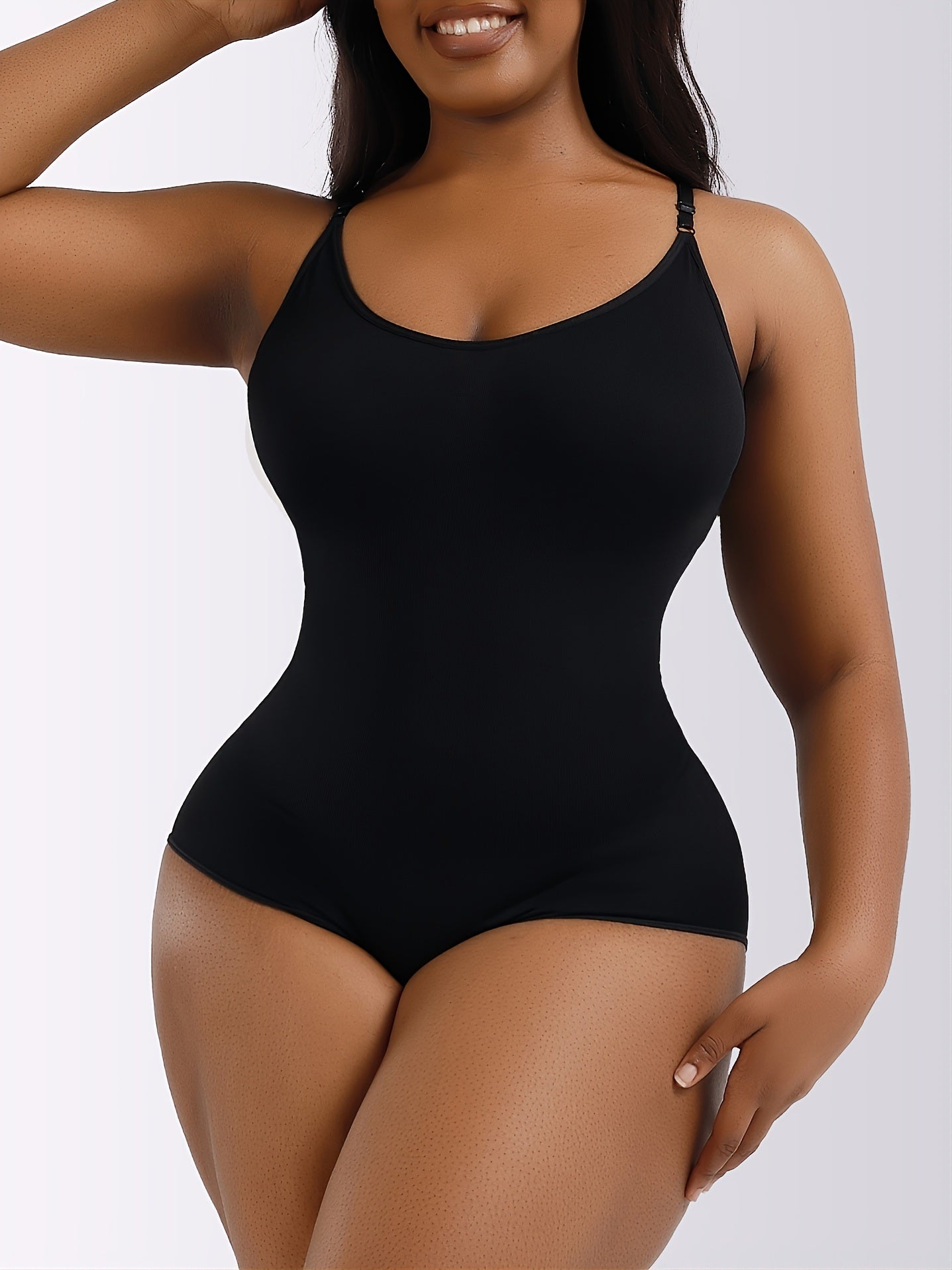 Plus Size Solid Seamless Cami Shapewear