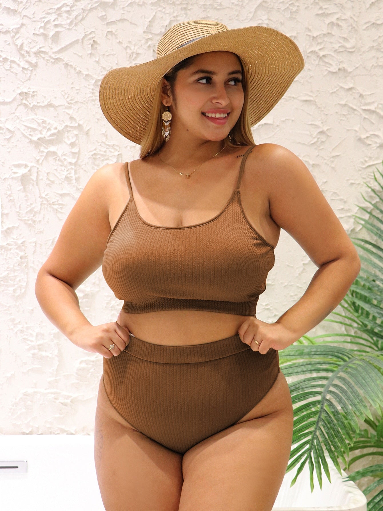 Sexy Plus Size Bikini Set Push Up Female Swimsuit Two Piece High Waist Brazilian Swim Bathing Suit Large Size Crop Top Swimwear