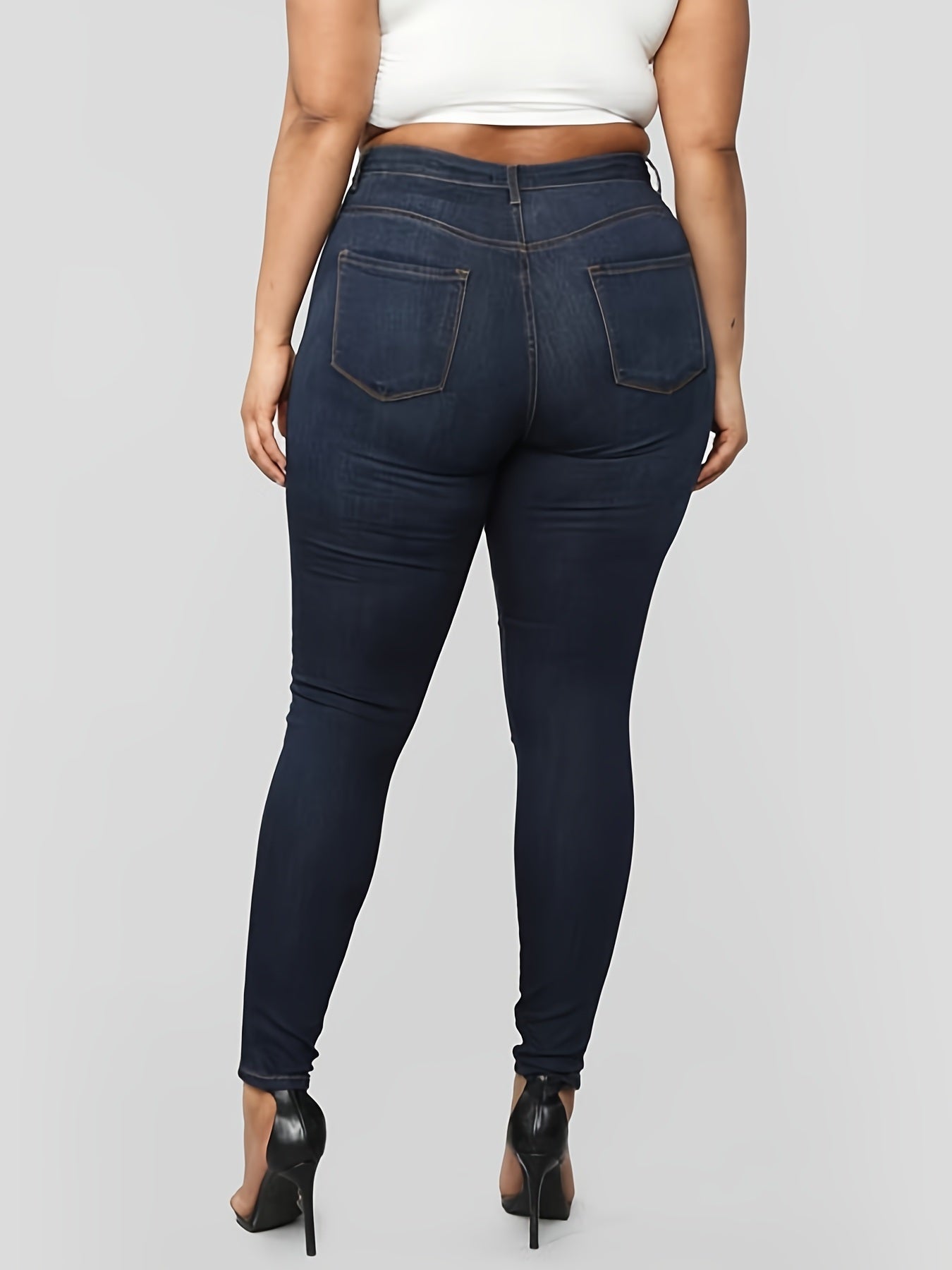 Women's Plus Slight Stretch Casual Denim Skinny Pants