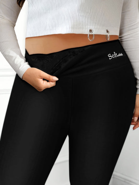 Women's Plus Size Casual Stretch Leggings