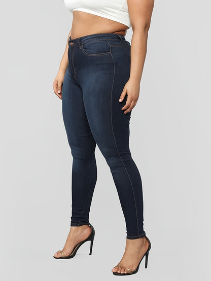 Women's Plus Slight Stretch Casual Denim Skinny Pants