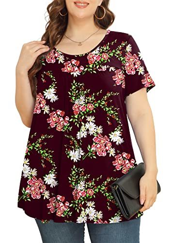 Women's Plus Size Short & Long Sleeve Tunic Tops