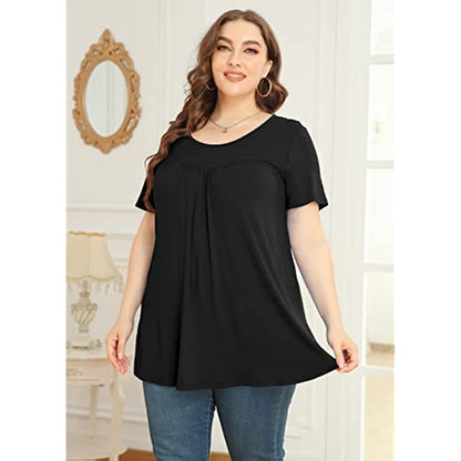 Women's Plus Size Short & Long Sleeve Tunic Tops
