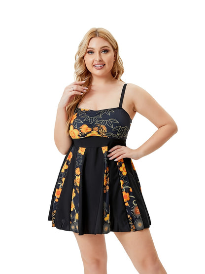 Plus Size Floral Print Bikini Set