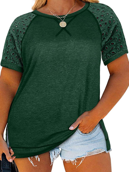 Women's Plus Slight Stretch Basic Tops