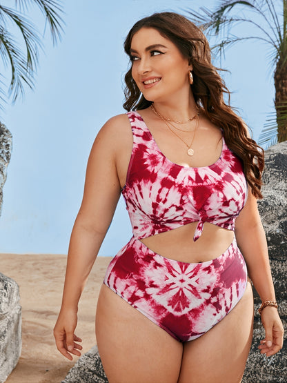Plus Size Women's Plus Modest High Stretch Swimsuit