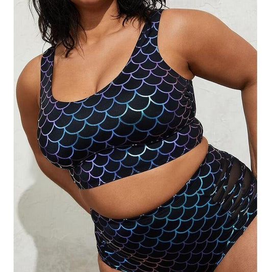 Geometric Skinny Backless Swimsuit Bikini