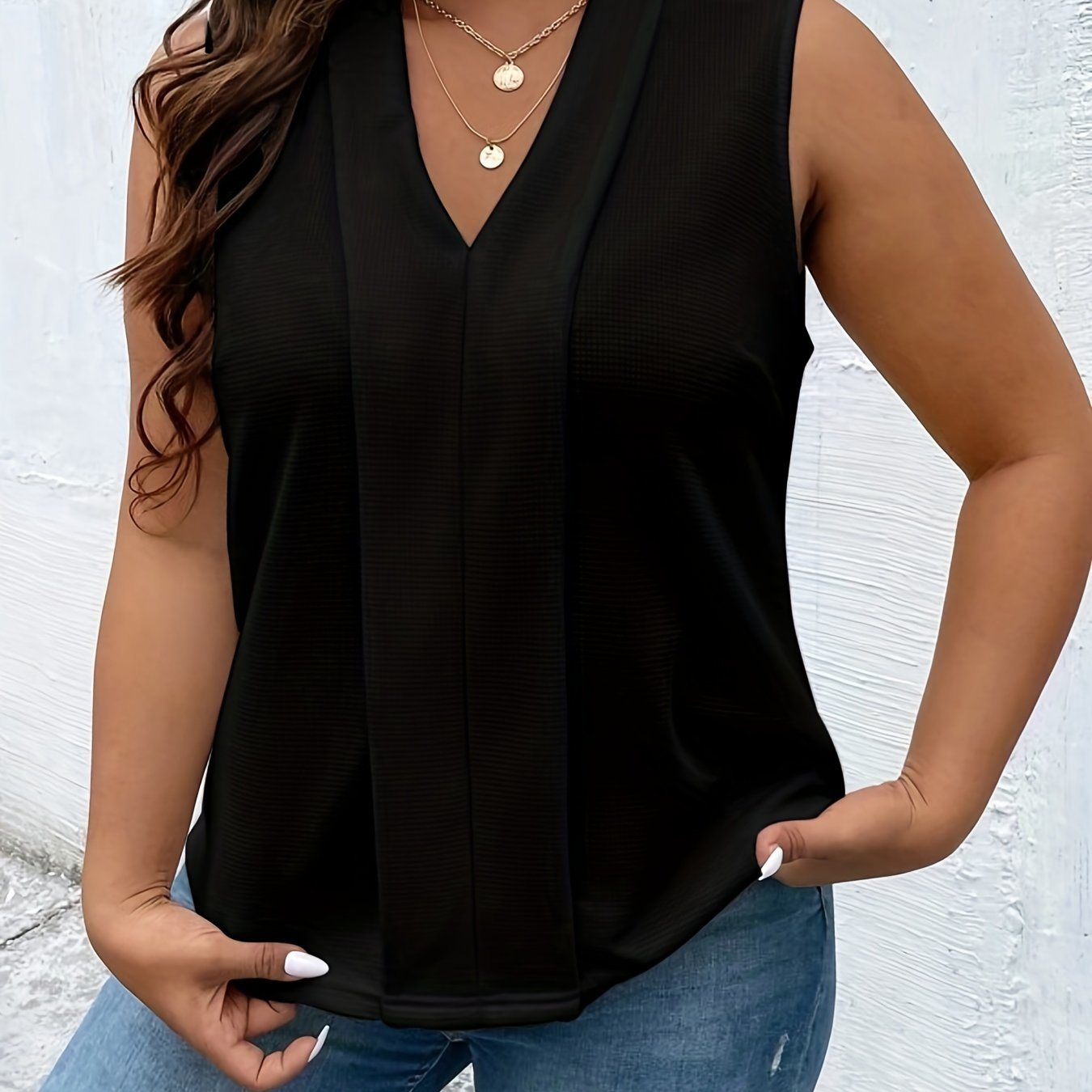 Women's Plus Casual Tank Top; Women's Shirt