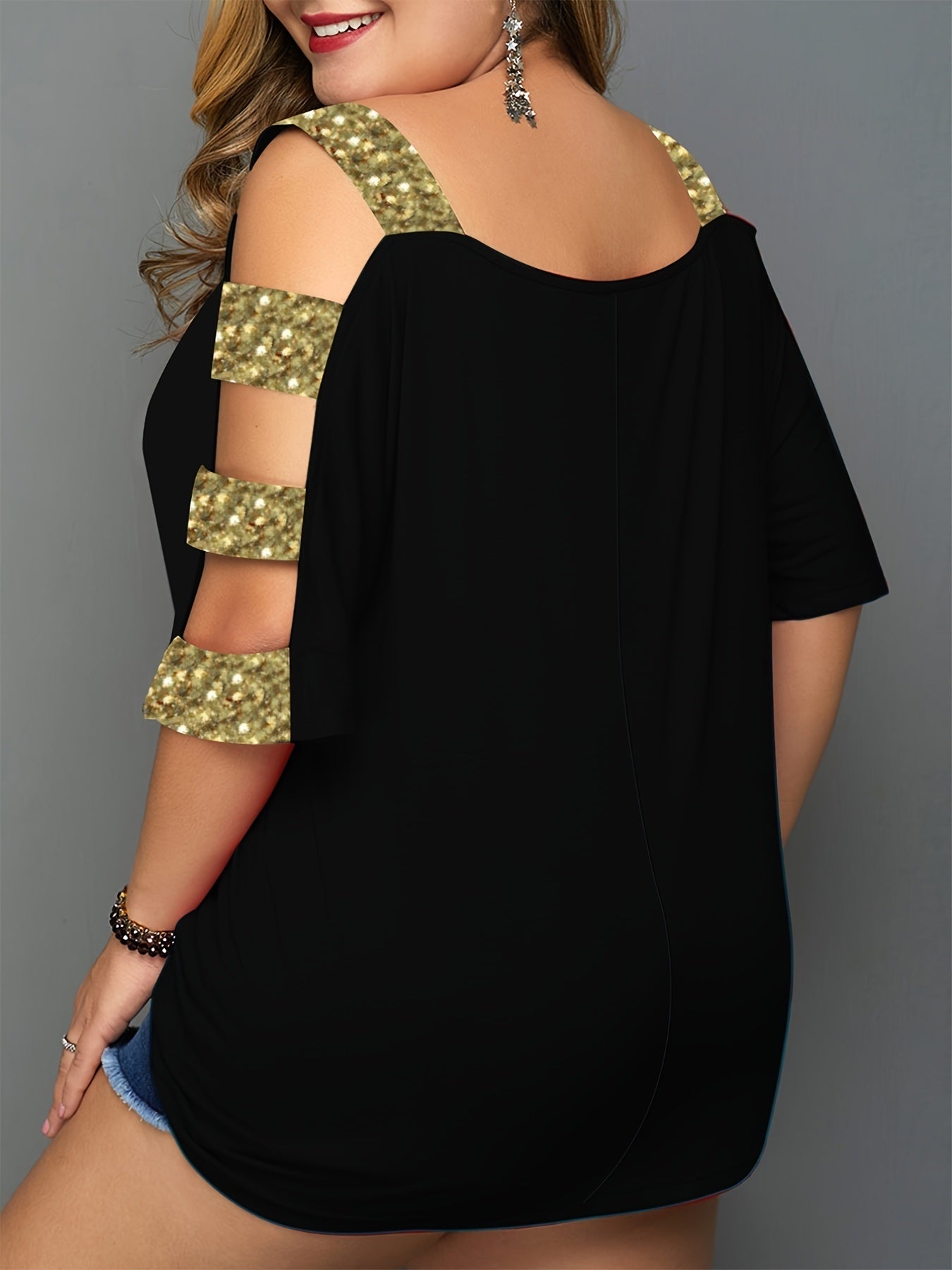 Women's Plus Slight Stretch Elegant Top
