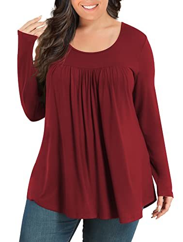 Women's Plus Size Short & Long Sleeve Tunic Tops