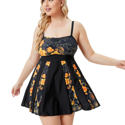 Plus Size Floral Print Bikini Set