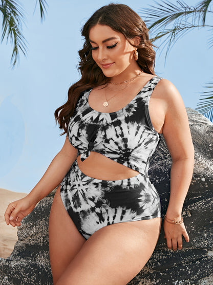 Plus Size Women's Plus Modest High Stretch Swimsuit