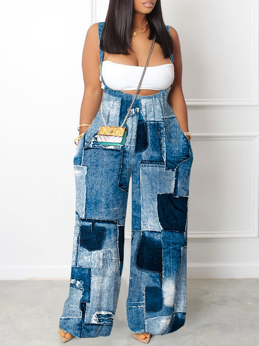 Wide Leg Long Length Casual Jumpsuits