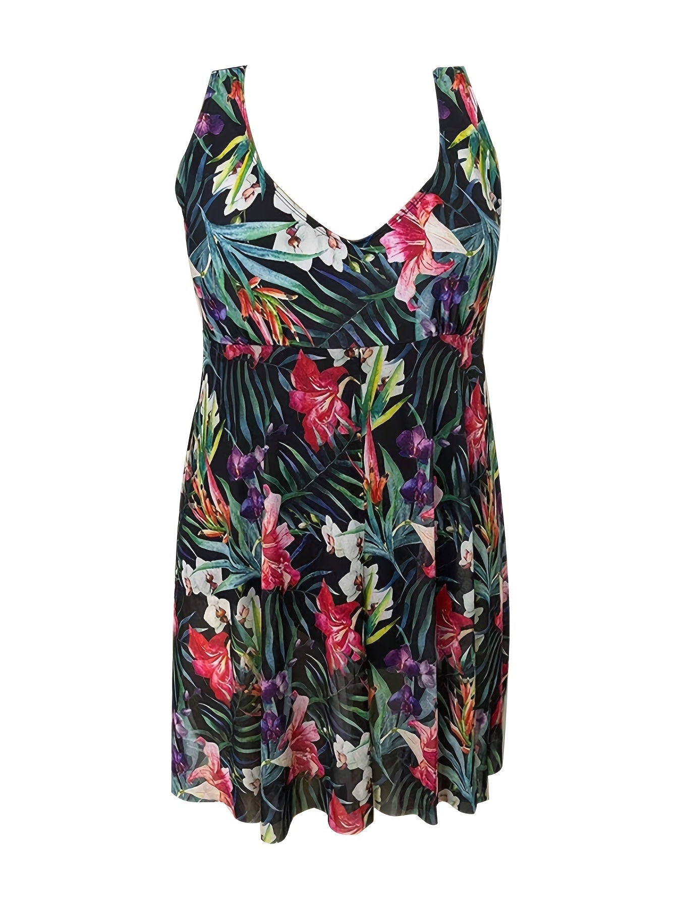 Plus Size Women's Plus High Stretch Casual Swimsuit