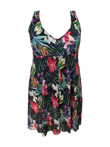 Plus Size Women's Plus High Stretch Casual Swimsuit