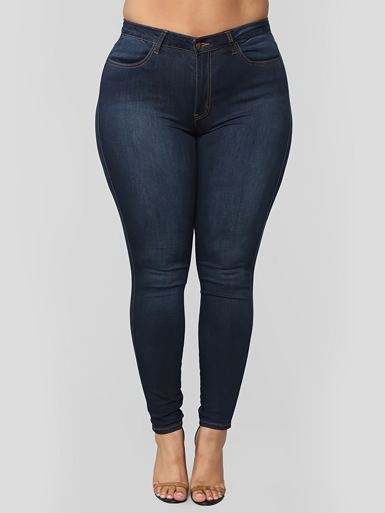 Women's Plus Slight Stretch Casual Denim Skinny Pants