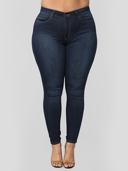 Women's Plus Slight Stretch Casual Denim Skinny Pants